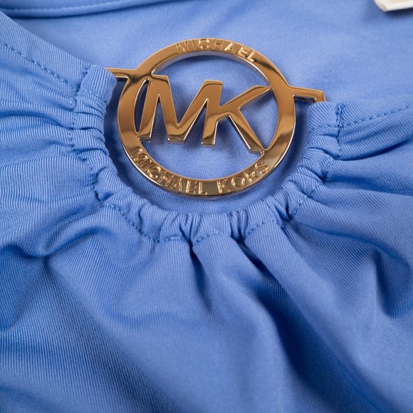MICHAEL Michael Kors light blue asymmetrical loose fit flowy shirt size S - Picture 5 of 9